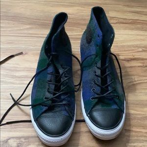Converse/Woolrich Buffalo plaid wool hoghtops 10.5